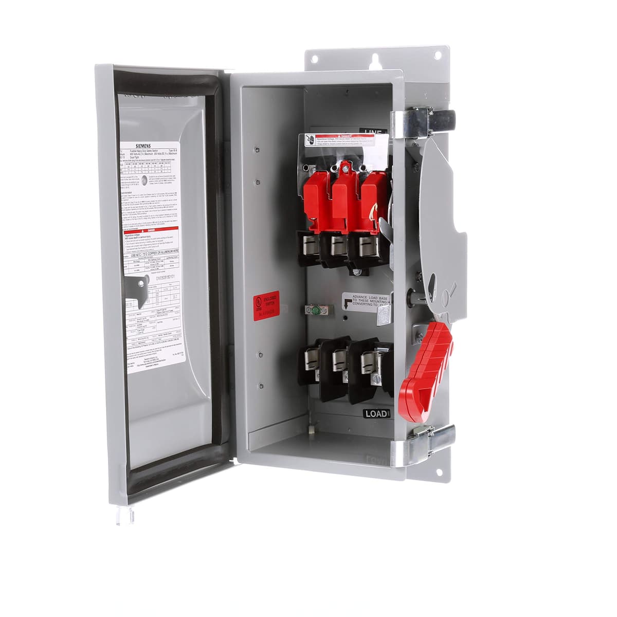 Siemens HI HF361J Interruptor de Seguridad de Servicio Pesado Fusible, 30A, 3 Polos, 600V, 3 Hilos, Montaje Industrial
