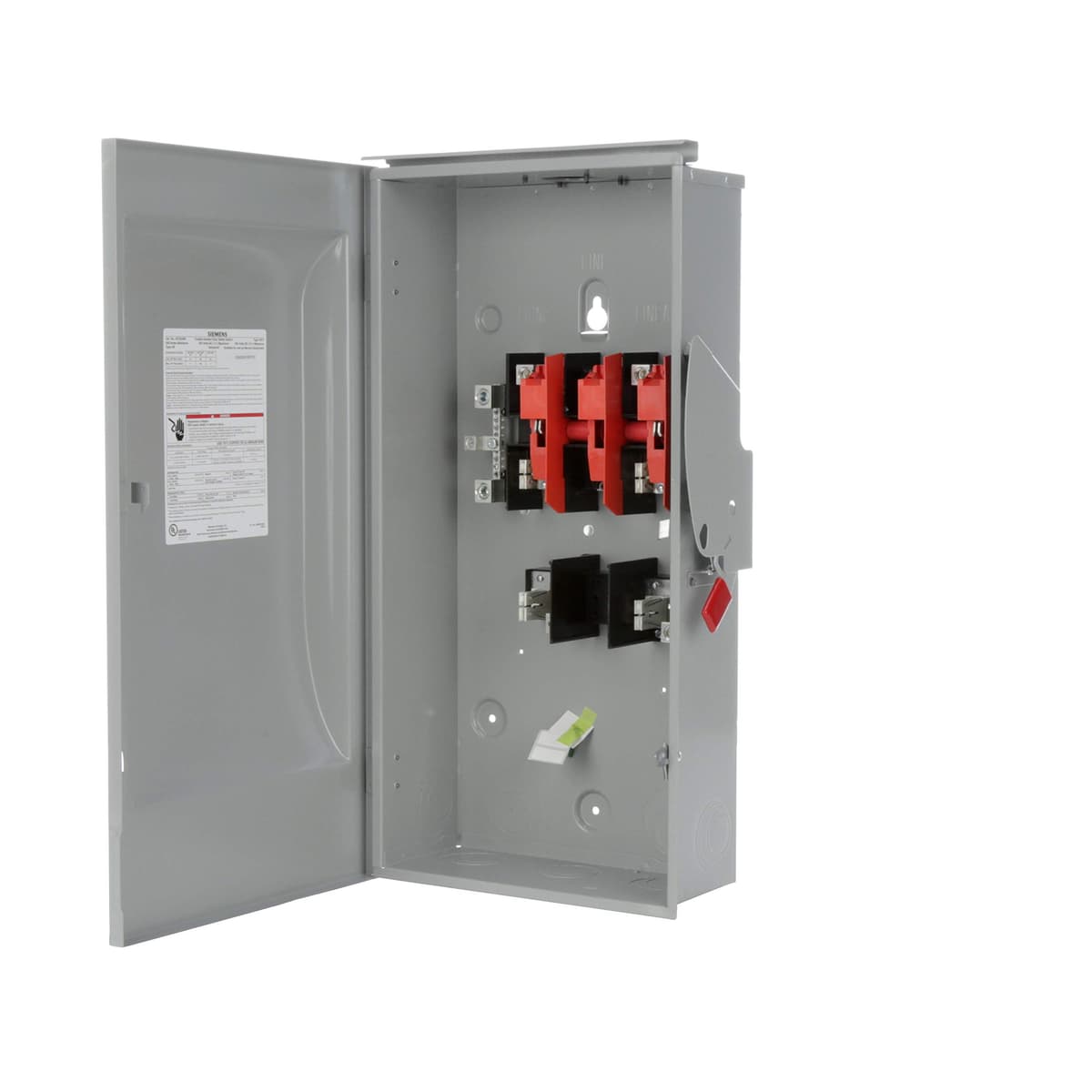 SIEMENS HI GF224NR Interruptor Fusible 200A 2 Polos 240V 3 Hilos Uso General Exterior