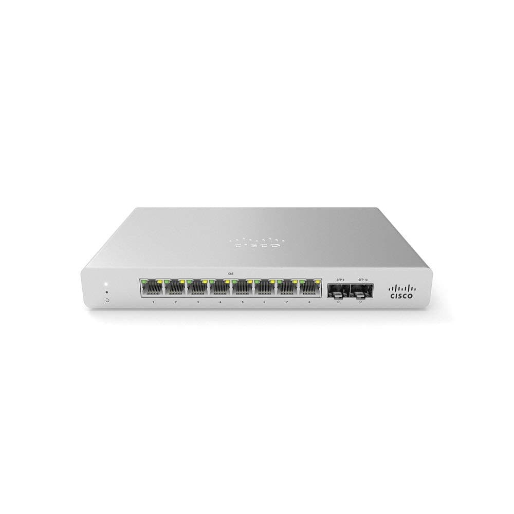 Cisco Meraki MS120-8LP Switch PoE 8 Puertos Gigabit, Bundle con Licencia Enterprise 1 Año, Gestión en la Nube, Capa 2, Montaje en Escritorio/Rack MS120-8LP-BDL