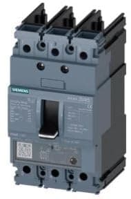SIEMENS 3VA51 3VA5160-6EF31-0AA0 Interruptor termomagnético 3 polos 60A 65kA ATAM, negro, disyuntor, breaker industrial