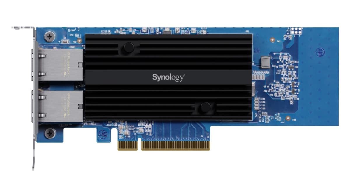 Synology E10G30-T2 Tarjeta de Red Dual 10GbE Interna, Ethernet 10000 Mbit/s, 2 Puertos RJ-45, PCIe, PartNumber W128788380