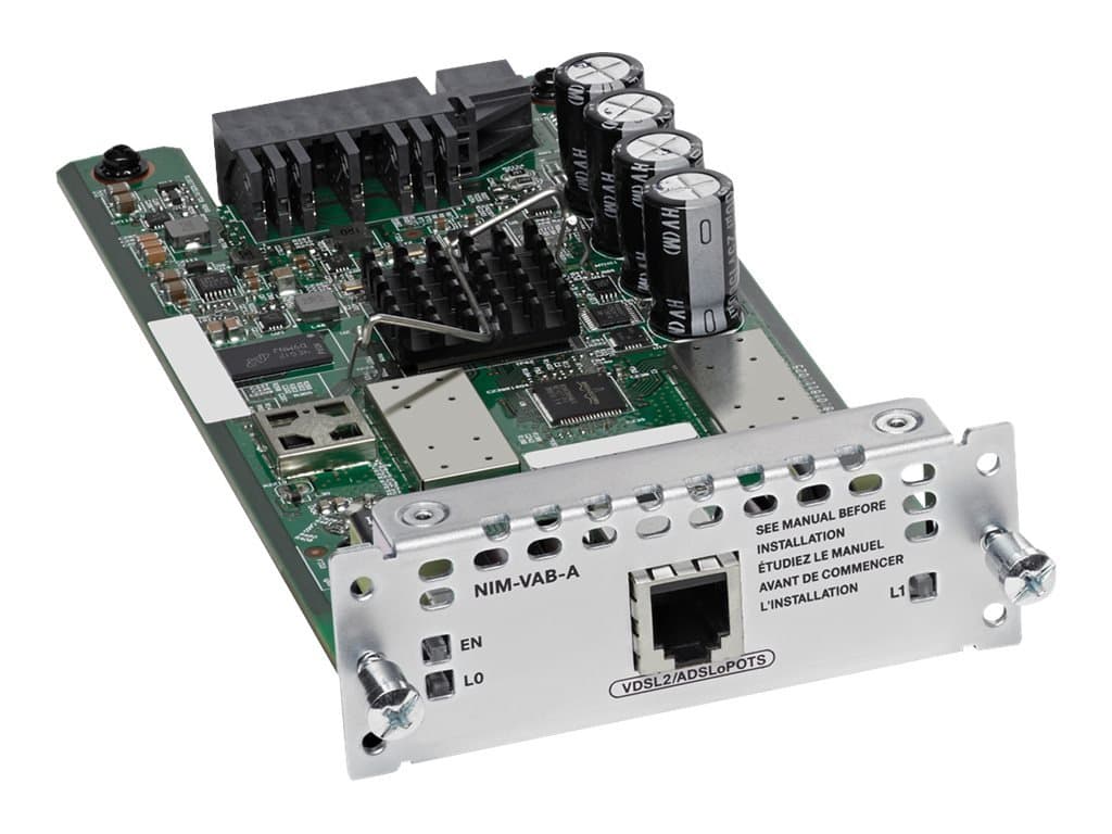 Cisco NIM-VAB-A= Módulo NIM VDSL2/ADSL/ADSL2/ADSL2+ Multimodo Annex A Retail Nuevo, para routers Cisco Systems