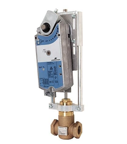 Siemens 299-03169 Válvula 2V NO bronce, igual %, FXF 1.50/25 + actuador GCA121, repuesto industrial, control HVAC, automatización