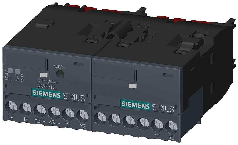 Siemens Sirius 3RA2712-1BA00 Módulo de Función AS-i, 24VDC, Arranque Reversor, para contactores 3RT2 con comunicación, bornera atornillada