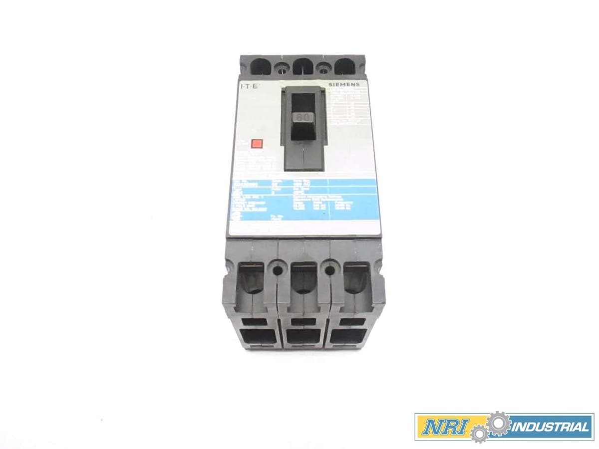 Siemens ITE ED43B060 Interruptor automático 3 polos 60A 480V-AC, disyuntor caja moldeada, nuevo, D499987 D499987-ED43B060