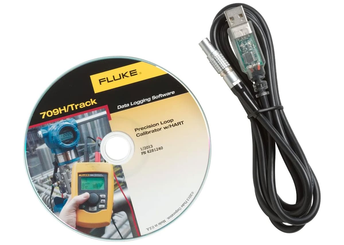 Fluke 709H/TRACK Registrador de Datos y Cable, Calibrador de Bucle (Loop Calibrator) para Instrumentación y Automatización