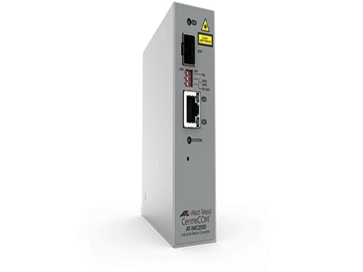 Allied Telesis IMC2000T/SP-980 Convertidor de Medios / Transceptor Gigabit Ethernet RJ-45 a SFP, 10/100/1000, Modo Standalone/Chasis, Gestión Opcional, Modelo AT-IMC2000T/SP-980