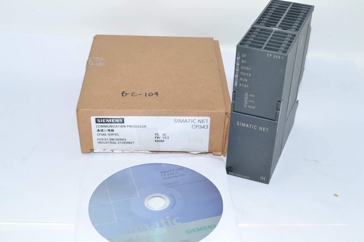 Siemens SIMATIC NET 6GK7343-1EX30-0XE0 - Módulo de Comunicación Industrial, Ethernet PROFINET, para PLC S7, Alta Confiabilidad, Automación Industrial