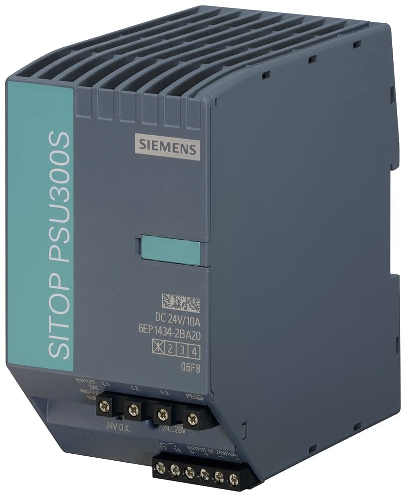 Siemens SITOP 6EP1434-2BA20 Fuente de Alimentación 24VDC 10A Entrada 460-480VAC 240W Industrial DIN Rail Compacta