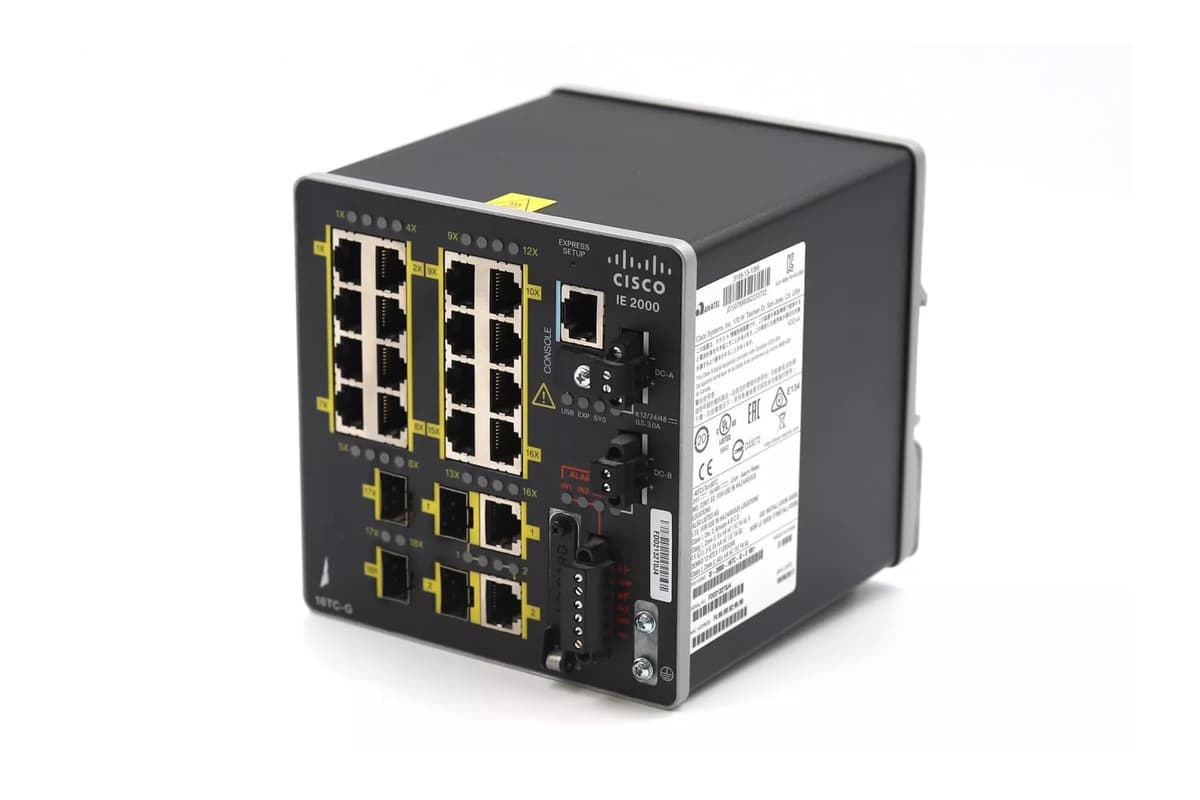 Cisco IE-2000-16TC-G-E Switch Ethernet Industrial 16 Puertos Gigabit Administrable PoE Reacondicionado - Cisco Systems, Inc., PartNumber IE-2000-16TC-G-E