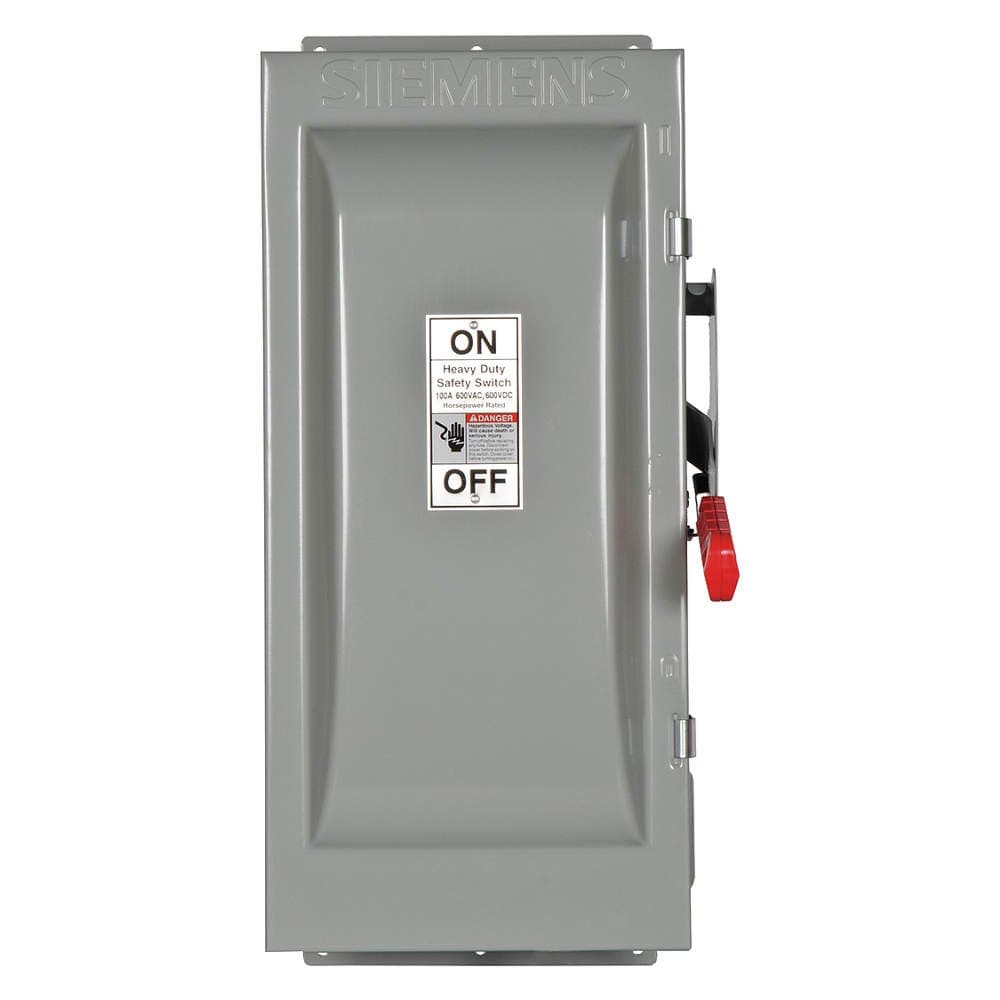 SIEMENS HNF363J Interruptor 100A 600V 3 polos 3 fases NEMA 12 sin fusible Nuevo