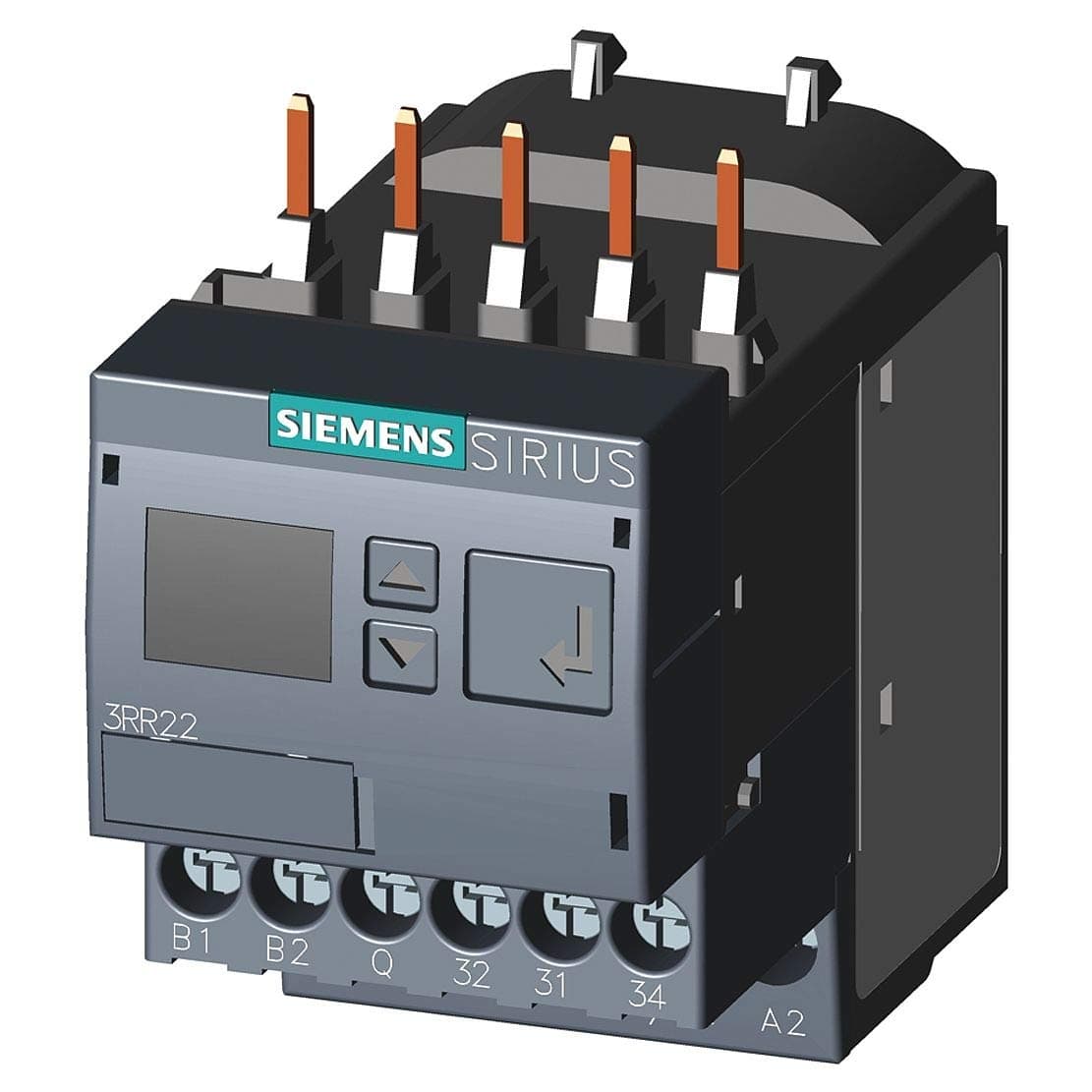 SIEMENS 3RR22411FW30 Relé de Monitoreo de Corriente Trifásico 1.6-16A, Control de Sobrecorriente/Subcorriente, Protección de Motor, 3 Fases