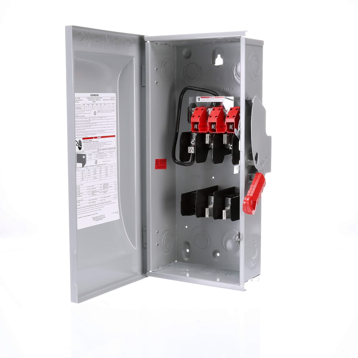 Siemens HI HF263 Interruptor de Seguridad Pesado 2 Polos 100A 600V 2H con Fusibles