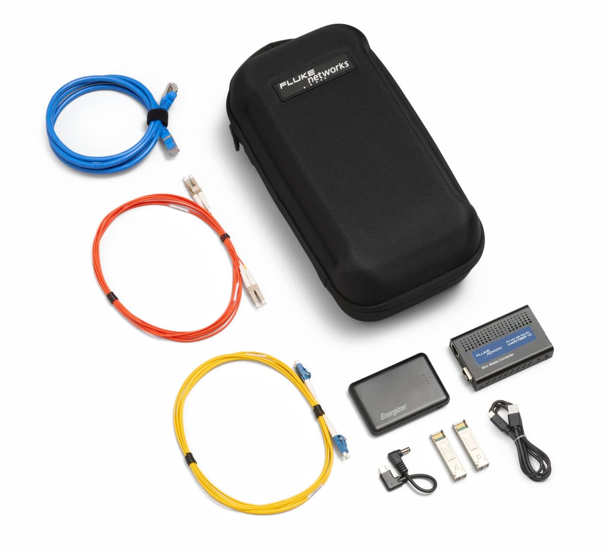 Fluke Networks FMC-1G, Convertidor de Medios de Fibra 1G LinkIQ, Kit completo, PartNumber 6026303