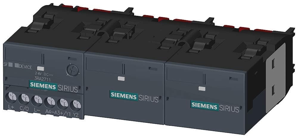 SIEMENS Sirius 3RA27111CA00 Módulo de Función IO-Link, 24VDC, Arranque Estrella-Delta (Wye-Delta), para montaje en contactores 3RT2 con comunicación, borne a tornillo