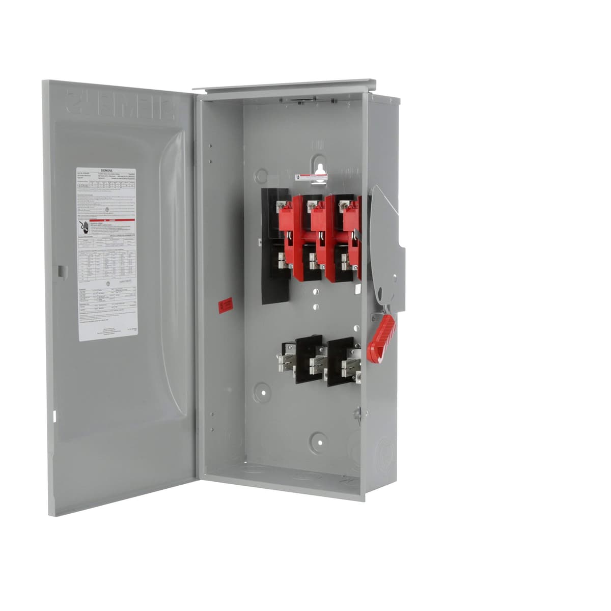 Siemens HI HF364NR Interruptor de seguridad pesado fusible 200A 3 polos 600V 4 hilos para control y protección eléctrica