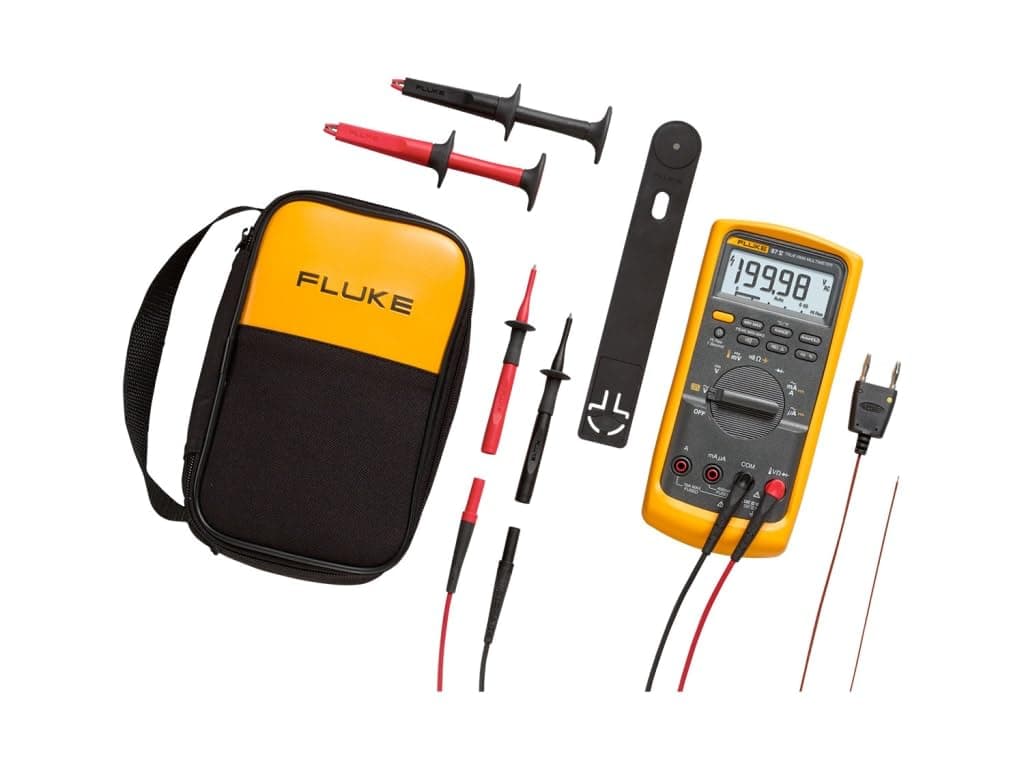Fluke Serie 87-5/E2 CAL - Kit Combinado para Electricista Industrial; Incluye Calibración Trazable NIST con Datos, Multímetro Digital, Accesorios Profesionales