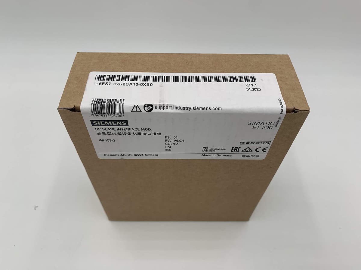 SIEMENS SIMATIC DP ST70-ET200 6ES7153-2BA10-0XB0 Módulo IM153-2 High Feature para ET 200M, conexión DP, alto rendimiento, automatización industrial, PLC, expansión módulos I/O