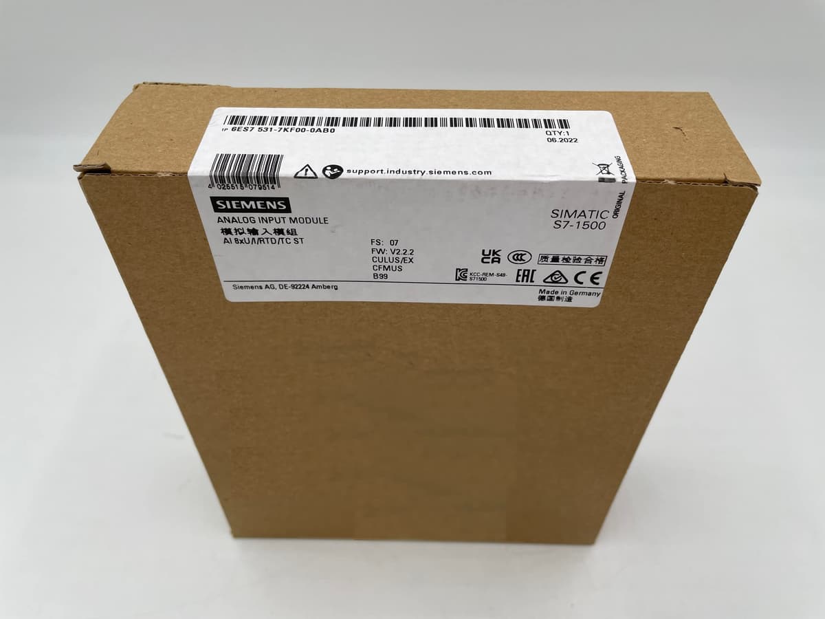 SIEMENS S7-1500 6ES7531-7KF00-0AB0 Módulo de Entrada Analógica 16 Bits 8 Canales AI Resolución Alta PLC Automation Industry 4.0
