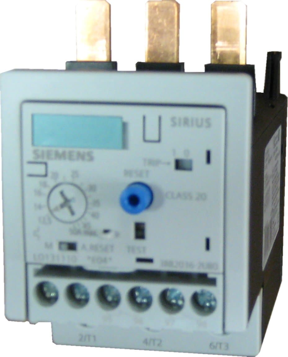 SIEMENS 3RB20 3RB20361UB0 Relé de Sobrecarga de Estado Sólido Clase 10 para Contactores S2, Rango Ajuste 12.5-50 A