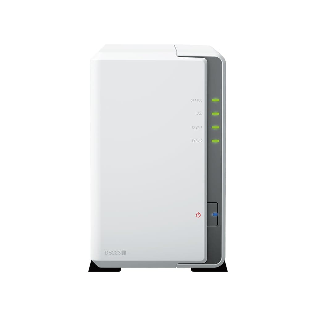 Synology DiskStation DS223j NAS, CPU RTD1619B 4 núcleos 1.7GHz, 1GB RAM, 32TB HDD, 1x LAN 1GbE, Sistema Operativo DSM