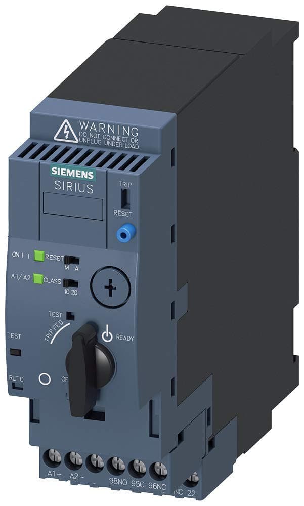 Siemens Sirius 3RA61201CB33 Arrancador Compacto en Combinación, Motor de Inducción Estándar, 4 Polos 480VAC, Terminales de Tornillo, Voltaje 24VAC/VDC