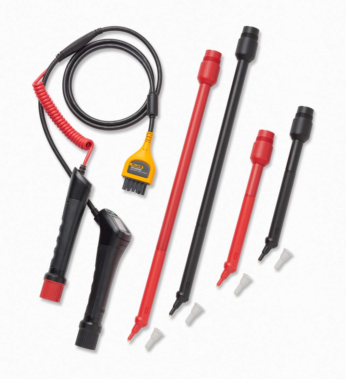 Fluke BTL20ANG Juego de sondas de prueba inteligentes anguladas con extensor (sin sensor de temperatura) para baterías y mantenimiento eléctrico
