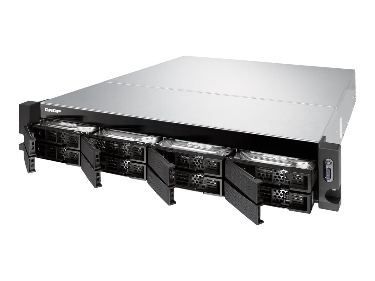 QNAP TS-831XU-4G-US NAS 8 Bahías 10GbE, ARM Quad-Core 1.7GHz, 4GB DDR3,2x SFP+ 10GbE, 2x GbE, Fuente de Poder Simple