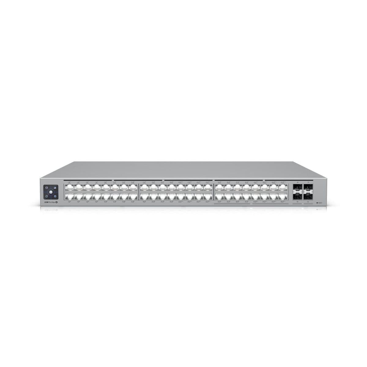 Ubiquiti UniFi Switch Pro Max USW-Pro-Max-48-PoE - Switch 48 puertos PoE/PoE+/PoE++ 10G SFP+, Layer 3, administración UniFi, alto rendimiento para redes empresariales