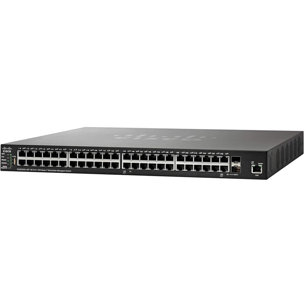 Cisco 350X SG350XG-48T-K9 Switch Gestionable Apilable 48 Puertos 10G Ethernet RJ-45 Gigabit Empresa PoE Compatible L2/L3 SMB SG350XG-48T-K9-NA