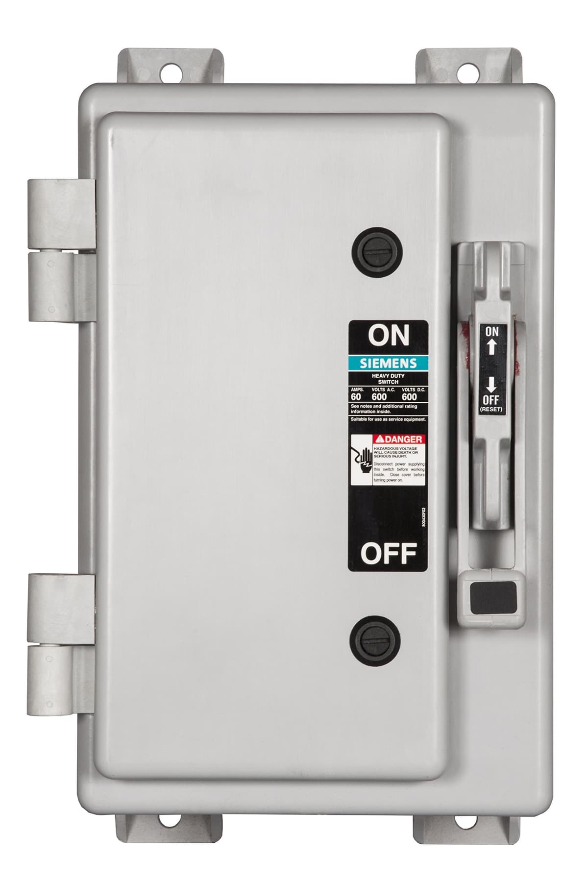Siemens HI HNF362X Interruptor de Seguridad Pesado No Fusible, 60A, 3 Polos, 600V, 3 Hilos, Montaje Industrial/Comercial