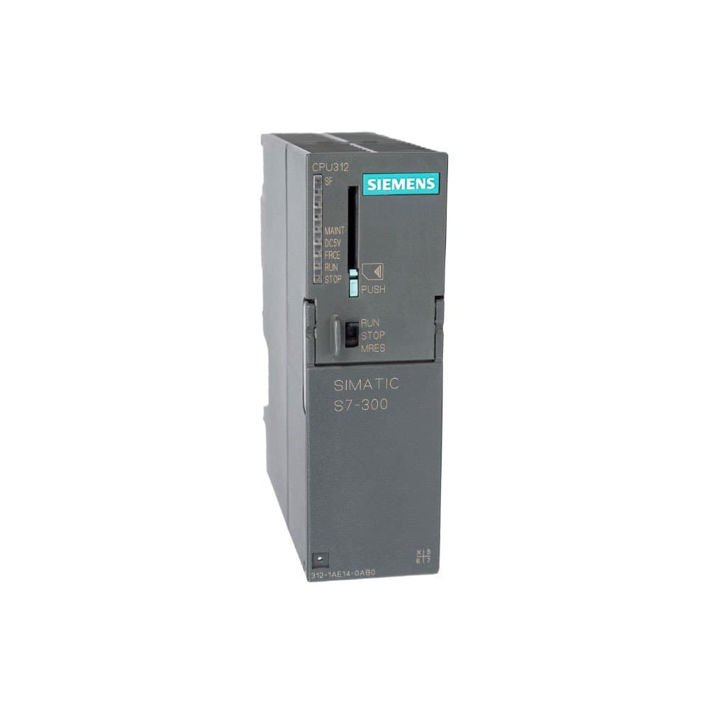 SIEMENS SIMATIC S7-300 ST73C CPU 312 6ES7312-1AE14-0AB0 con MPI, fuente de alimentación integrada 24VDC, memoria de trabajo 32 KB, requiere Micro Memory Card