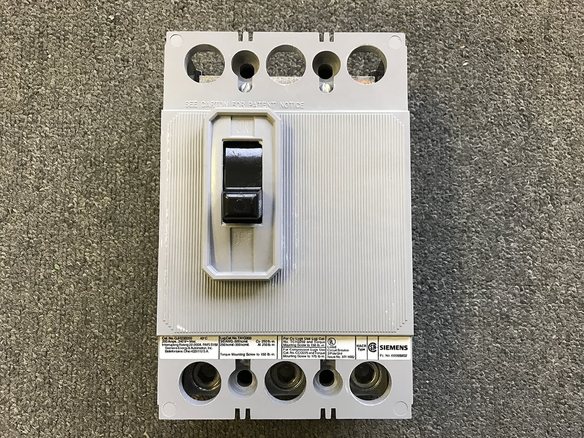 SIEMENS QJH23B200 Interruptor Automático 200A 240V 3 Polos Nuevo, Color ...