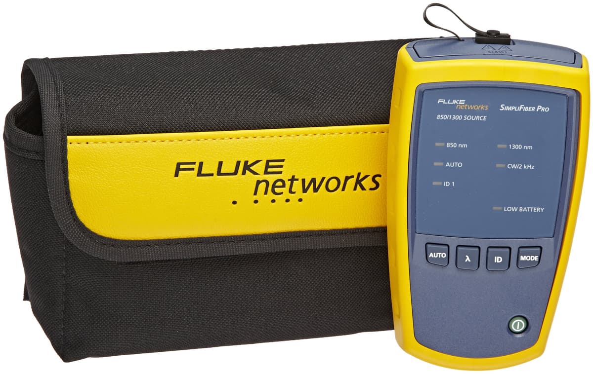 Fluke Networks SimpliFiber Pro SFMULTIMODESOURCE Fuente de Luz Multimodo 850/1300 nm LED para pruebas de fibra óptica