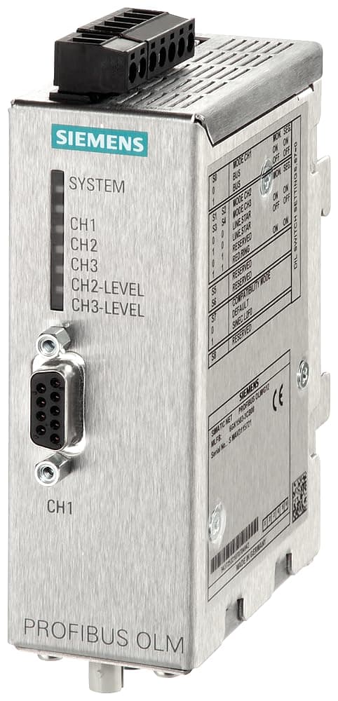 Siemens SIMATIC NET OLM/P12 V4.1 - Convertidor de fibra óptica PROFIBUS, módulo industrial, PartNumber 6GK1503-3CA01
