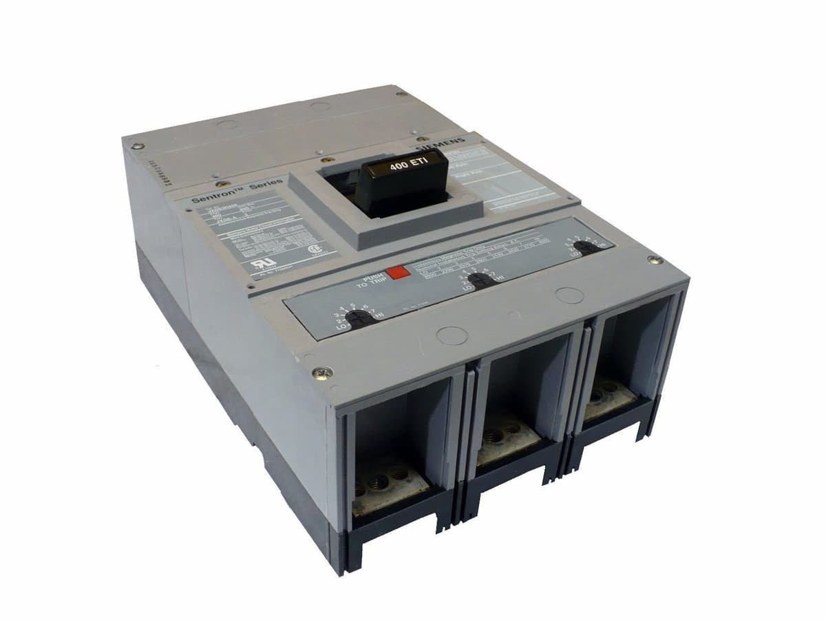 Siemens ITE JXD63H400 - Interruptor Termomagnético (Circuit Breaker) 3 Polos 400A 600V, Montaje Enchufable, Línea JXD, Repuesto y Equivalente ITE/Gould