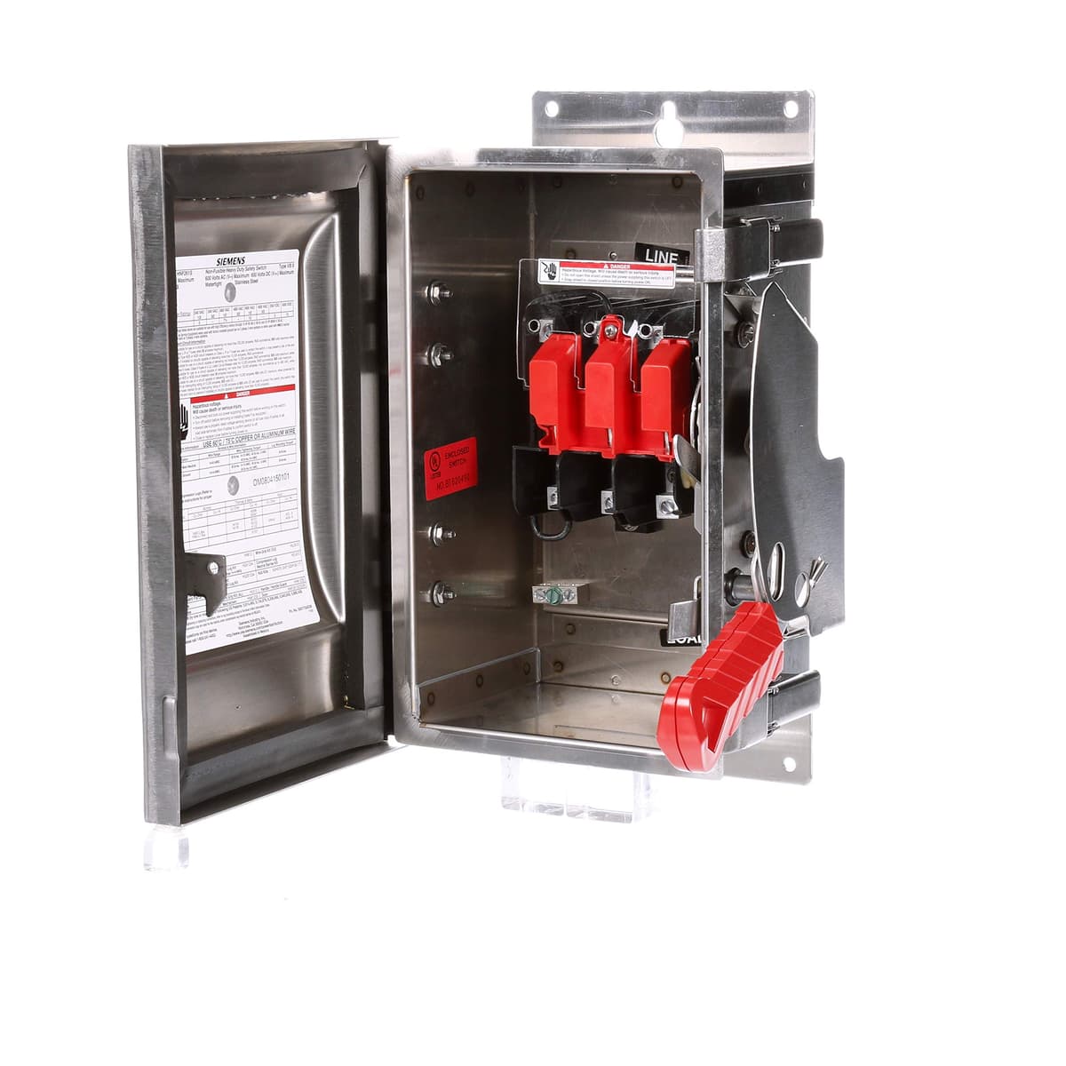 Siemens HI HNF261S Interruptor de Seguridad Pesado No Fusionado 30A 2 Polos 600V 2 Hilos para Control y Desconexión Industrial