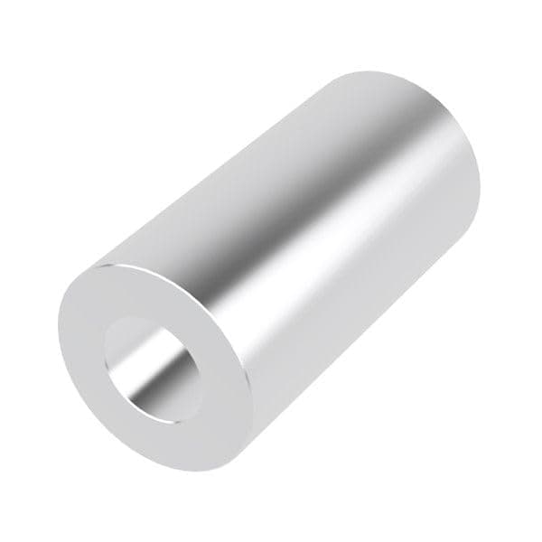 Metal Spacers Online Aluminum Spacer 1" OD x 1/2" ID x 2" Length, Round Unthreaded Spacer (250 Pack) AL-100-40-200-S-250