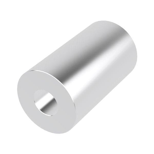 Espaciador de Aluminio 1" OD x 3/8" ID, Largo 1-3/4", Pack 250, Metal Spacers Online AL-100-40-175-S-250