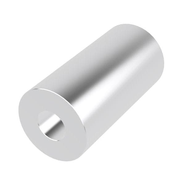 Metal Spacers Online Aluminum Spacer 1" OD x 3/8" ID x 2" Length, Round Unthreaded Spacer (250 Pack) AL-100-40-200-S-250