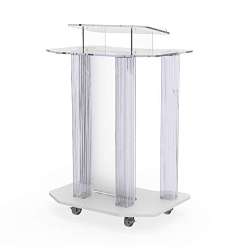 FixtureDisplays Acrylic Podium Púlpito Grande 10014-NPF