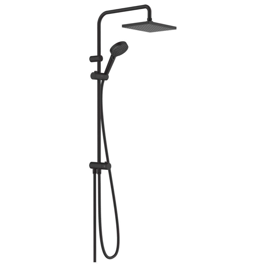 hansgrohe Vernis Shape Sistema de Ducha 230 1 Spray Reno, negro mate, 26282670