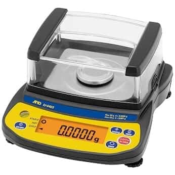 A&D Weighing A&D Newton Portable Balance con cortaviento, rango dual 22/52 g, 120V EJ-54D2