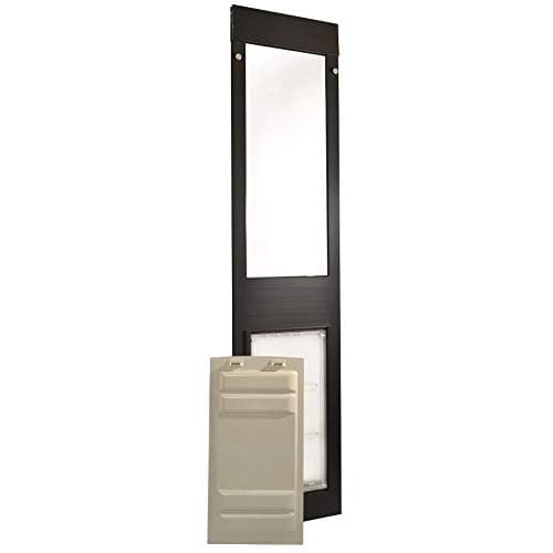 Puerta para Mascotas Endura Flap Thermo Panel para Puertas de Vidrio Deslizantes | Marco de Aluminio Pesado con Cubierta de Cerradura Segura | Eficiente Energéticamente y Fácil de Instalar | Negro, Aleta XL, Altura de Deslizamiento de 77.25"-80.25" 01EF-A40XL-1B-3DR_XL