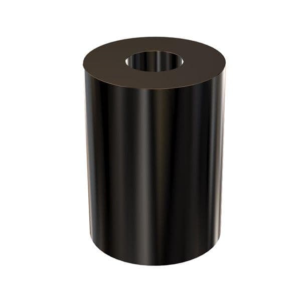 Metal Spacers Online Black Aluminum Spacer 1" OD x 3/8" ID, 1-3/8" Long, 250 Pack BAL-100-40-137-S-250