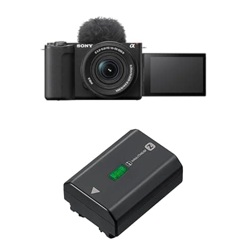 Sony Alpha ZVE10 II Kit con Batería NPFZ100, Cámara Mirrorless APS-C para Creadores