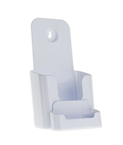 SOURCE ONE Portafolletos Tríptico 4 x 9 in con Porta tarjetas (Paquete 40, Blanco) TRI-BC40PW