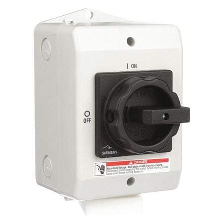 Siemens 32 Amp 4 Hole NEMA 4X Interruptor rotativo 3 polos 3LD22641GP510US2