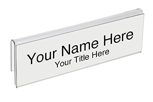 People Spotter Portanombre para pared de vidrio 8.5" x 2" (paquete de 50) para tabique de 3/4" PNHG-085020-007-50