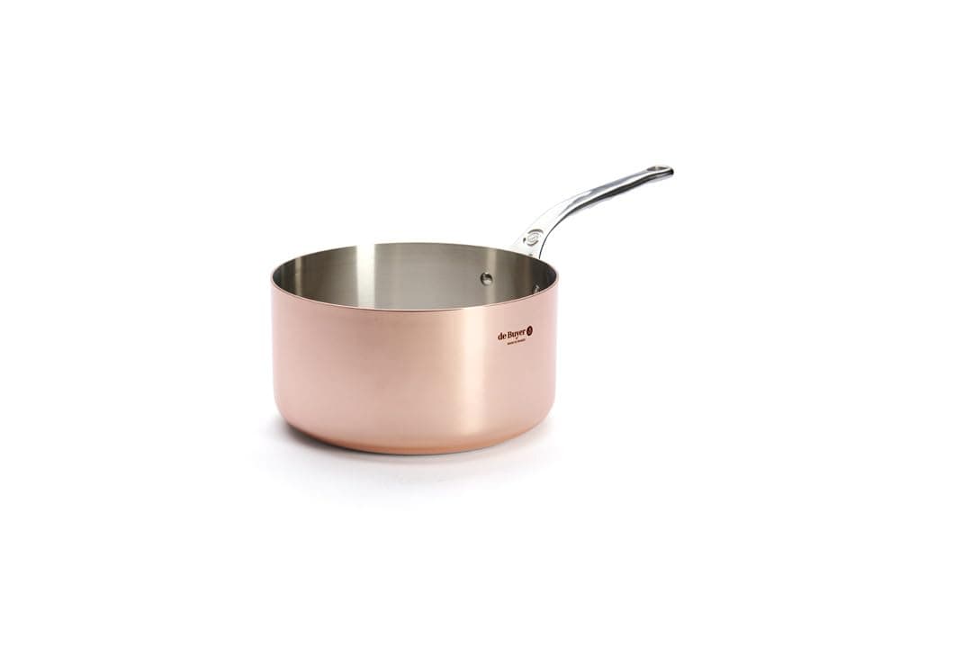 de Buyer PRIMA MATERA 9.5" cazuela redonda cobre-acero inoxidable, apta para inducción 6206.24